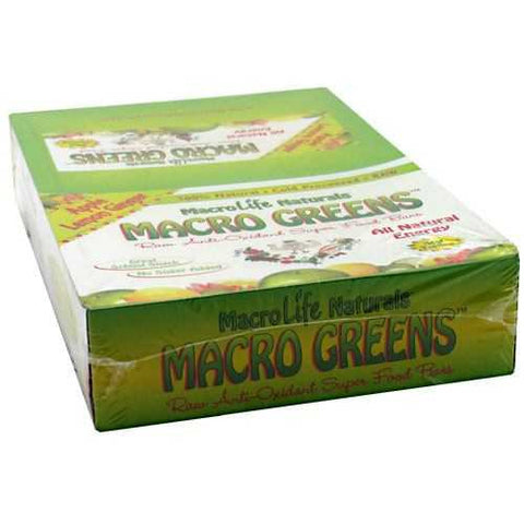 Macro Life Naturals Macro Greens Raw Anti-Oxidant Super Food Bars